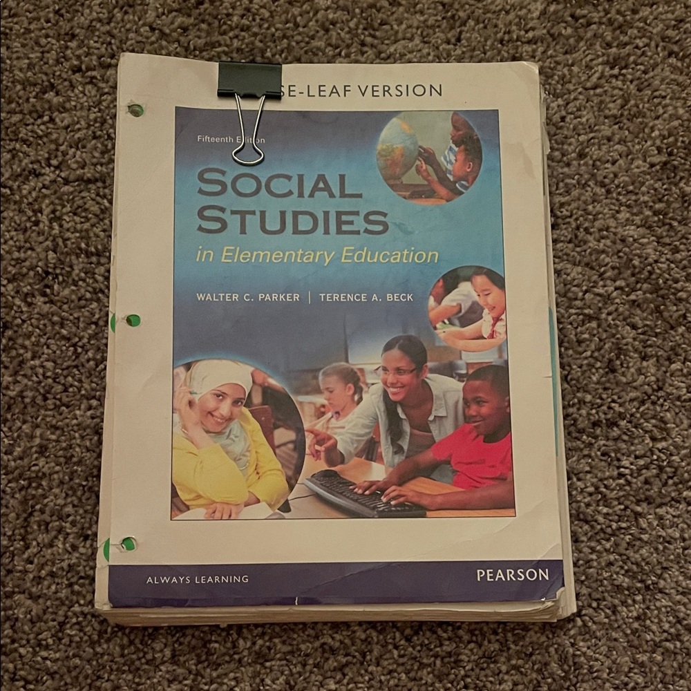 Pearson Social Studies in Elementary Education Book - Blue Cover